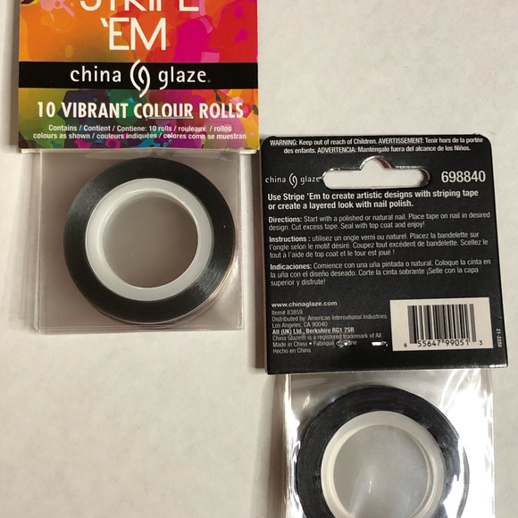 China Glaze “Stripe ‘Em” 10 Vibrant Rolls of Colour (Nail Art) - Picture 4 of 5